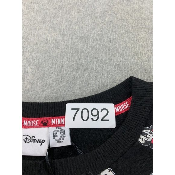 Disney Minnie Mouse Logo Crew Sweatshirt (Women's XXL) Black - Picture 4 of 12